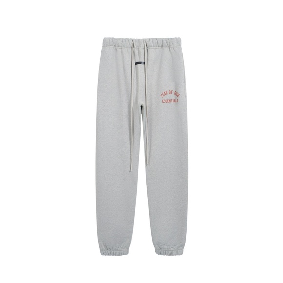 FEAR OF GOD FOG ESSENTIALS LOGO DRAWSTRING SWEATPANTS GRAY
